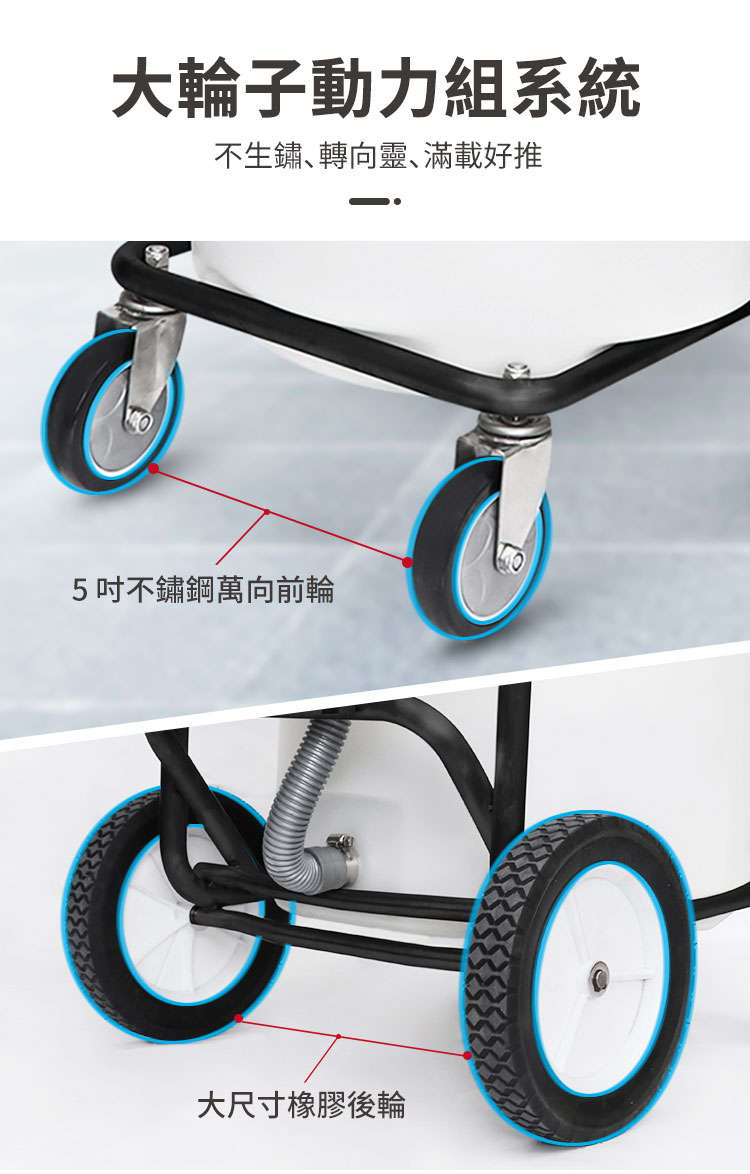 Dr.Dirt 90L大容量吸水機 塑膠桶身 交流電/鋰電款 - Cleanic Cleaning Equipment